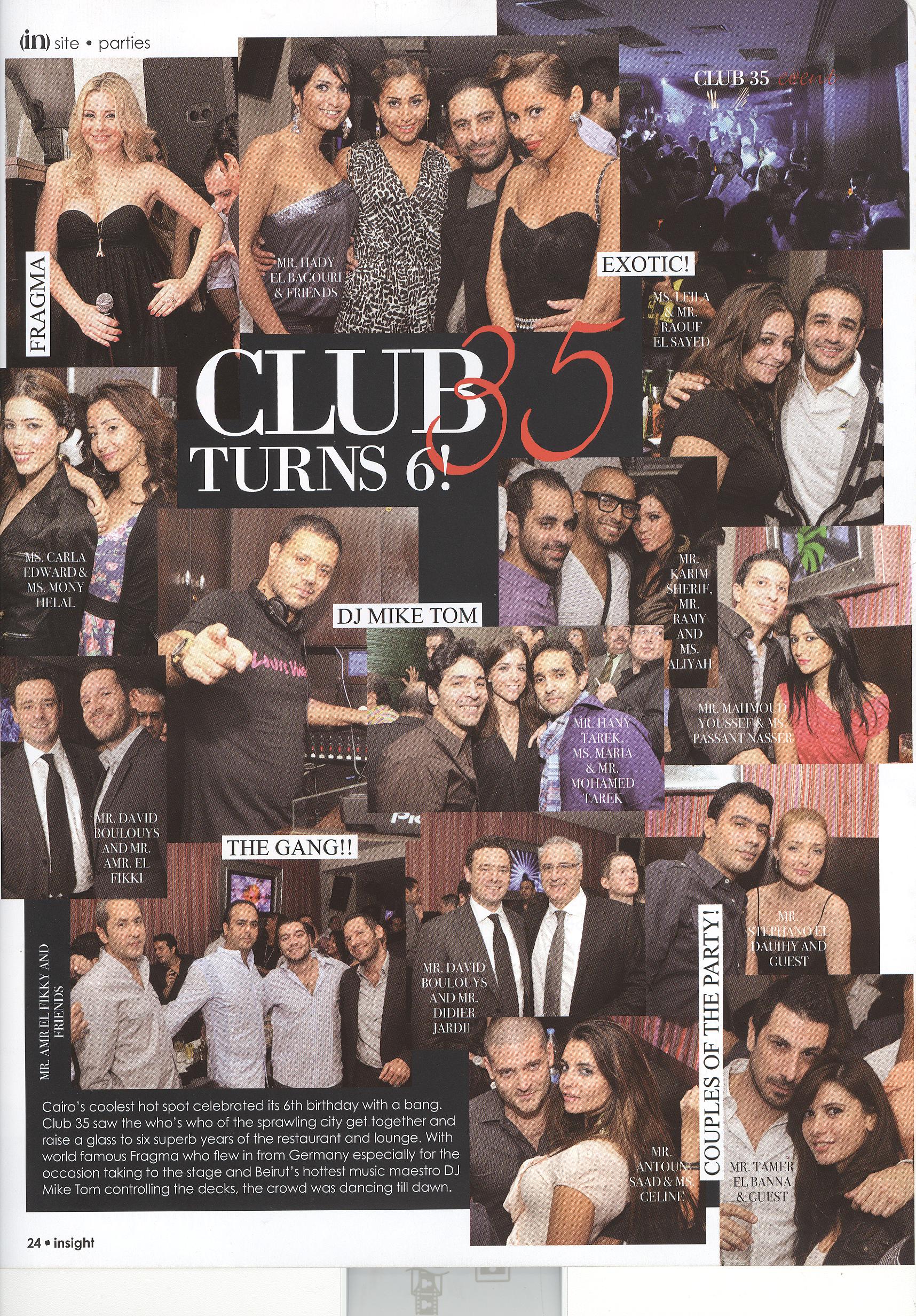 Club 35 anniversary in insight mag.