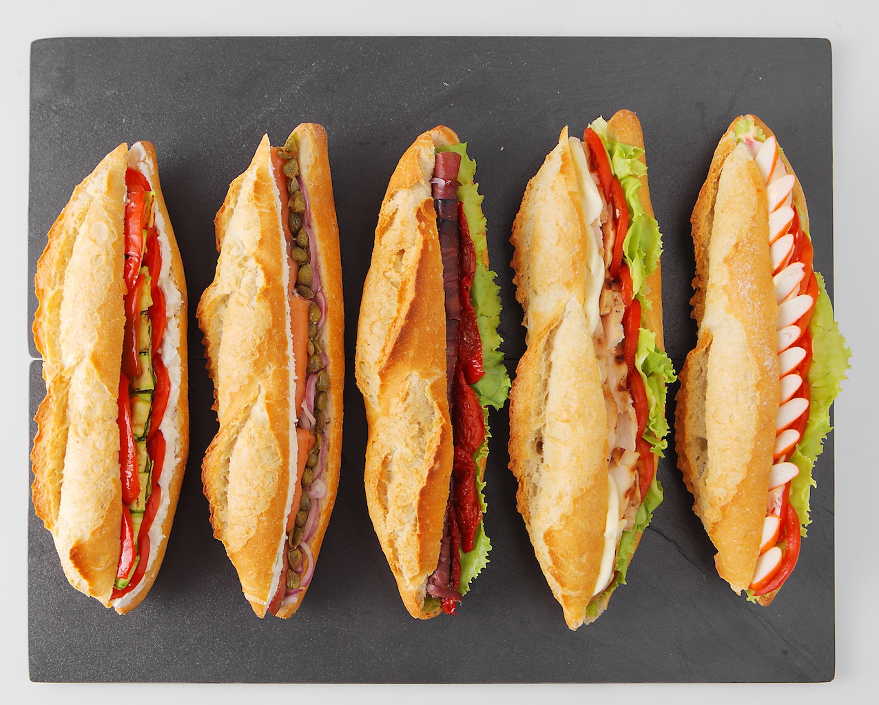 baguette sandwich selection